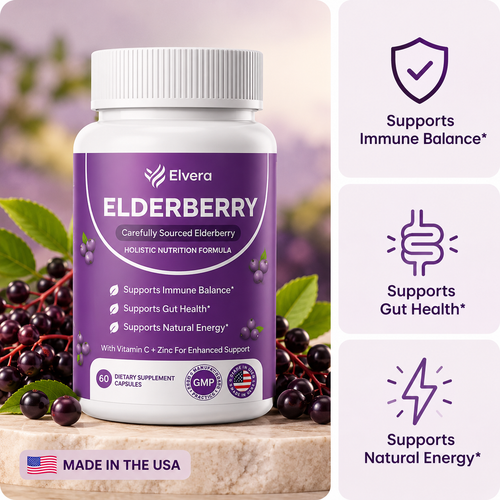 Elvera Gut Support Complex with Elderberry, Zinc & Vitamin C
